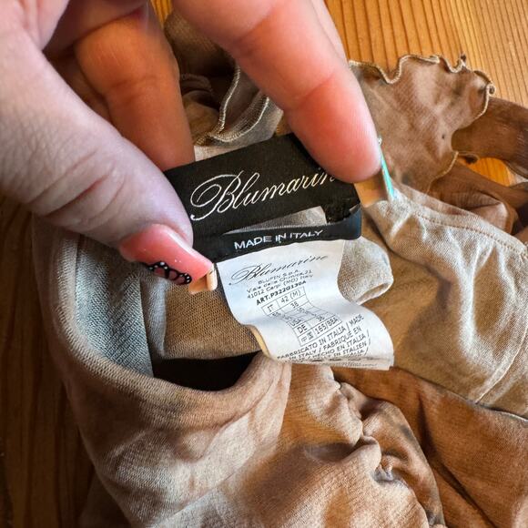 BLUMARINE Rock Mit Kroko-style In Brown - Picture 3 of 4